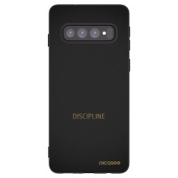 Fekete szilikon tok az alábbi mobiltelefonokra Samsung Galaxy S10 G973 - Discipline