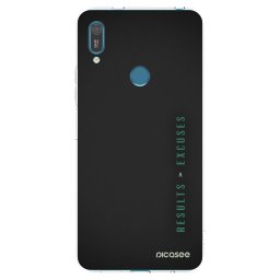 Átlátszó szilikon tok az alábbi mobiltelefonokra Huawei Y7 2019 - Results x Excuses