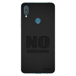 Átlátszó szilikon tok az alábbi mobiltelefonokra Huawei Y7 2019 - No Excuses