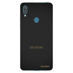 Átlátszó szilikon tok az alábbi mobiltelefonokra Huawei Y7 2019 - Discipline