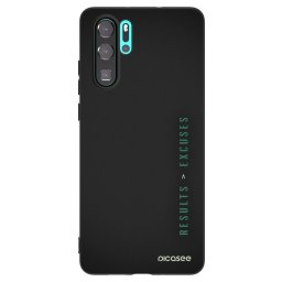 Fekete szilikon tok az alábbi mobiltelefonokra Huawei P30 Pro - Results x Excuses