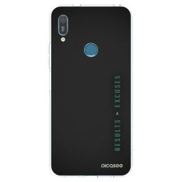 Átlátszó szilikon tok az alábbi mobiltelefonokra Huawei Y6 2019 - Results x Excuses