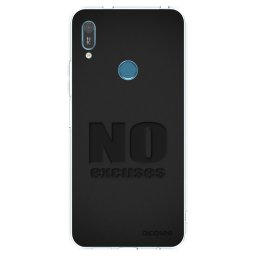 Átlátszó szilikon tok az alábbi mobiltelefonokra Huawei Y6 2019 - No Excuses