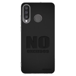 Átlátszó szilikon tok az alábbi mobiltelefonokra Huawei P30 Lite - No Excuses