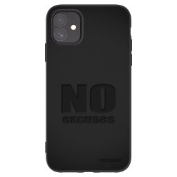 Fekete szilikon tok az alábbi mobiltelefonokra Apple iPhone 11 - No Excuses