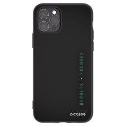 Fekete szilikon tok az alábbi mobiltelefonokra Apple iPhone 11 Pro - Results x Excuses