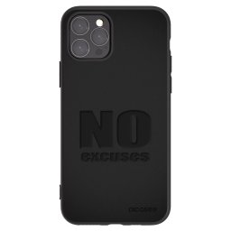 Fekete szilikon tok az alábbi mobiltelefonokra Apple iPhone 11 Pro - No Excuses