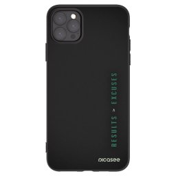 Fekete szilikon tok az alábbi mobiltelefonokra Apple iPhone 11 Pro Max - Results x Excuses