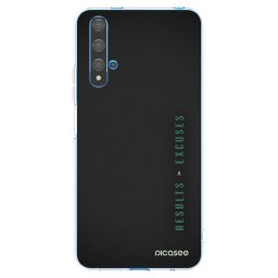 Átlátszó szilikon tok az alábbi mobiltelefonokra Huawei Nova 5T - Results x Excuses