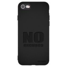 Fekete szilikon tok az alábbi mobiltelefonokra Apple iPhone SE 2020 - No Excuses