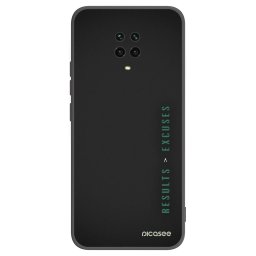 Fekete szilikon tok az alábbi mobiltelefonokra Xiaomi Redmi Note 9 Pro - Results x Excuses
