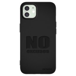 Fekete szilikon tok az alábbi mobiltelefonokra Apple iPhone 12 - No Excuses