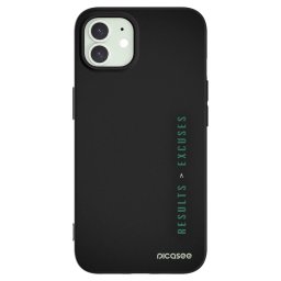 Fekete szilikon tok az alábbi mobiltelefonokra Apple iPhone 12 Pro - Results x Excuses