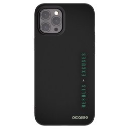 Fekete szilikon tok az alábbi mobiltelefonokra Apple iPhone 12 Pro Max - Results x Excuses