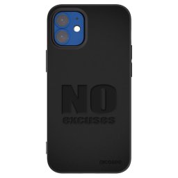 Fekete szilikon tok az alábbi mobiltelefonokra Apple iPhone 12 mini - No Excuses