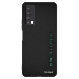 Fekete szilikon tok az alábbi mobiltelefonokra Huawei P Smart 2021 - Results x Excuses