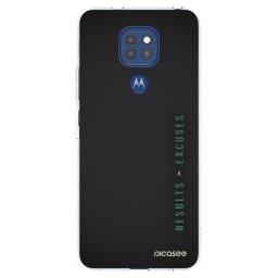 Átlátszó szilikon tok az alábbi mobiltelefonokra Motorola Moto G9 Play - Results x Excuses