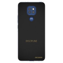 Átlátszó szilikon tok az alábbi mobiltelefonokra Motorola Moto G9 Play - Discipline