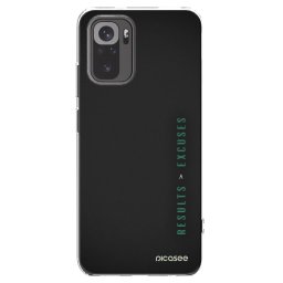 Átlátszó szilikon tok az alábbi mobiltelefonokra Xiaomi Redmi Note 10 - Results x Excuses