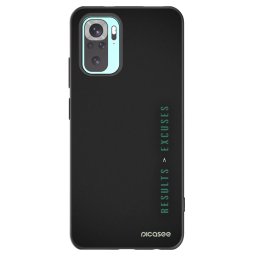 Fekete szilikon tok az alábbi mobiltelefonokra Xiaomi Redmi Note 10 Pro - Results x Excuses