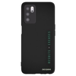 Fekete szilikon tok az alábbi mobiltelefonokra OPPO A16 - Results x Excuses