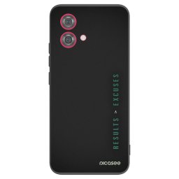 Fekete szilikon tok az alábbi mobiltelefonokra Motorola Moto G84 5G - Results x Excuses