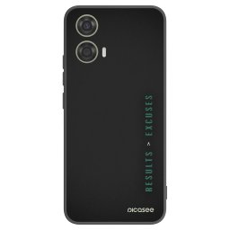 Fekete szilikon tok az alábbi mobiltelefonokra Motorola Moto G24 - Results x Excuses