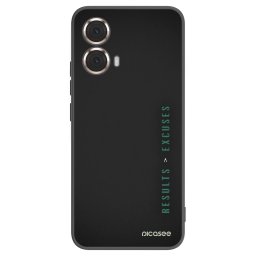 Fekete szilikon tok az alábbi mobiltelefonokra Motorola Moto G85 - Results x Excuses