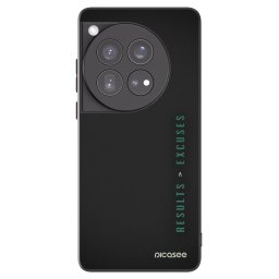 Fekete szilikon tok az alábbi mobiltelefonokra OnePlus 12 5G - Results x Excuses