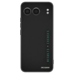 Fekete szilikon tok az alábbi mobiltelefonokra OnePlus Nord 4 - Results x Excuses