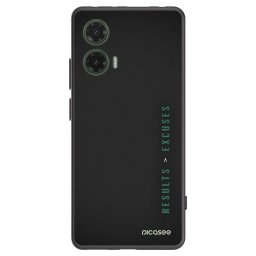 Fekete szilikon tok az alábbi mobiltelefonokra Motorola Moto G35 5G - Results x Excuses