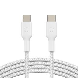 Belkin BOOST CHARGE USB-C/USB-C kábel, 2 m, fehér – strapabíró