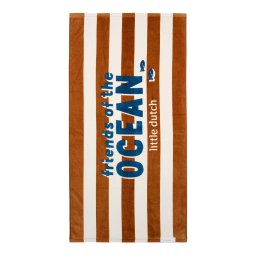 Little Dutch strandtörölköző Ocean World Brown Stripe - 60cm X 120cm
