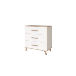 Faktum FLIP White & Oak komód (2 doboz) - fehér