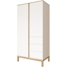 Faktum Loop White&Oak 2 osztású szekrény (3 doboz) - fehér