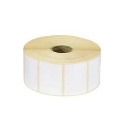Etikett címke thermo, 38x43mm, tekercses, 1000 címke/tekercs fehér