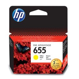 HP CZ112E Tintapatron Deskjet Ink Advantage 3520 sor nyomtatókhoz, HP 655, sárga, 600 oldal