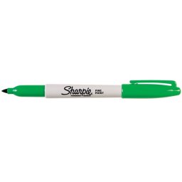 SHARPIE Alkoholos marker, 1 mm, kúpos, SHARPIE "Fine Point", zöld