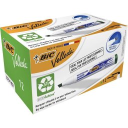 BIC Flipchart- és táblamarker, 1,1-5,6 mm, vágott, BIC "Velleda ecolutions", zöld