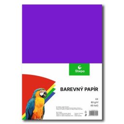 STEPA Színes papír, A4, 80g, 12x5 lap, STEPA, vegyes színek
