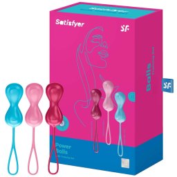 Satisfyer - Power Balls 3 darabos ballasztos, gésagolyó szett (dupla)