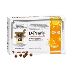 D-Pearls D3-vitamin 3200 gyöngykapszula 80x