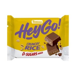 Torras Hey Go tejcsokoládé ropogós rizzsel és édesítőszerrel 60g