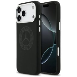 tok Mercedes szilikon Vintage Logo MagSafe iPhone 17 Pro Max-hoz fekete