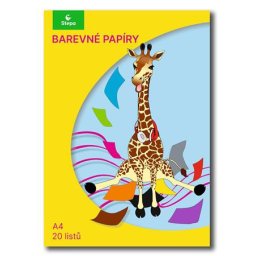 STEPA Színes papír, A4, 80g, 2x10 lap STEPA, vegyes színek