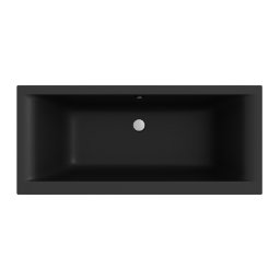 NIWELL Petra lux slim matt fekete 170x80cm akril egyenes kĂĄd