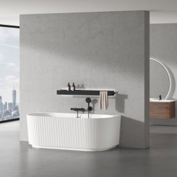 Wellis Calabria Slim Linear 170x80x58,5cm szabadon ĂĄllĂł kĂĄd / bordĂĄs fĂŠnyes fehĂŠr kĂźlsĹ