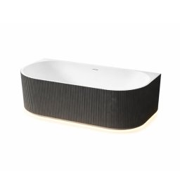 Wellis Calabria Slim Linear Black 170x80x58,5cm szabadon ĂĄllĂł kĂĄd / bordĂĄs fĂŠnyes fekete kĂźlsĹ