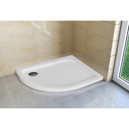 H2O Nero E Slim Ă­ves aszimmetrikus lapos zuhanytĂĄlca 100x80 jobbos