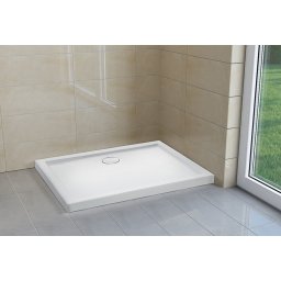 H2O Nero D Slim szĂśgletes aszimmetrikus lapos zuhanytĂĄlca 100x80